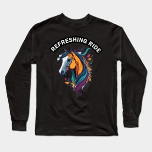 refreshing ride with the splash horse Long Sleeve T-Shirt